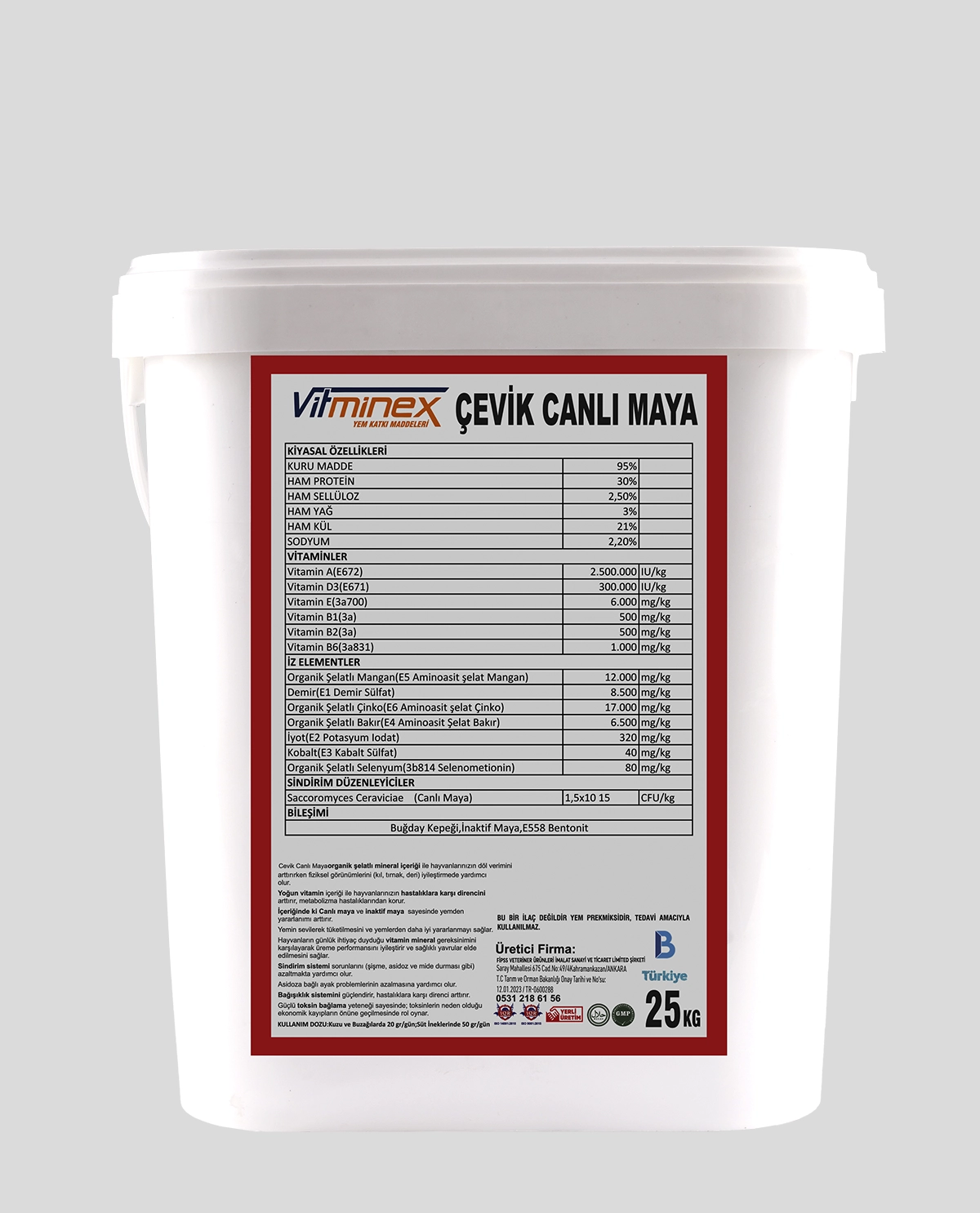 ÇEVİK CANLI MAYA KATKI MADDESİ